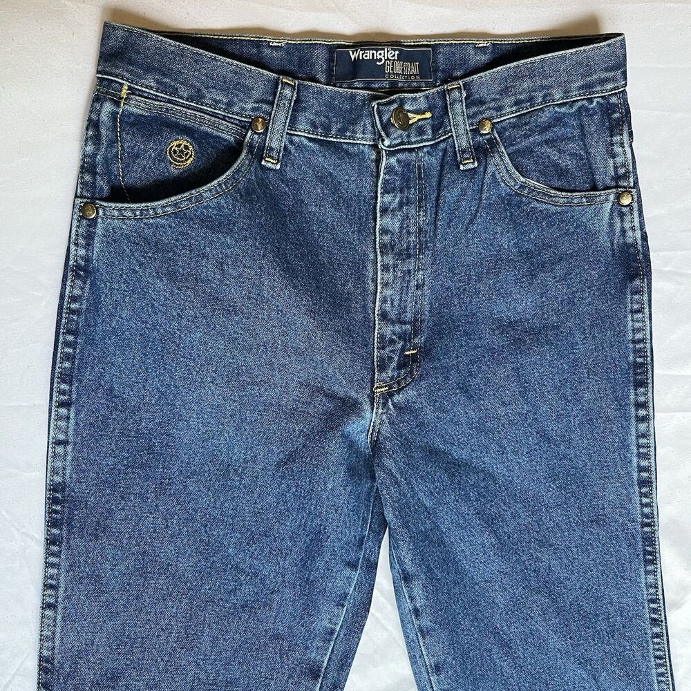 Wrangler George Strait Jeans Mens 30x34 Cowboy Cut Slim Western Denim 10936GSHD